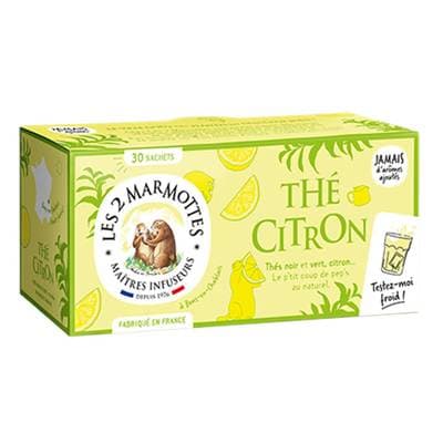Les 2 Marmottes Thé Citron, 40g