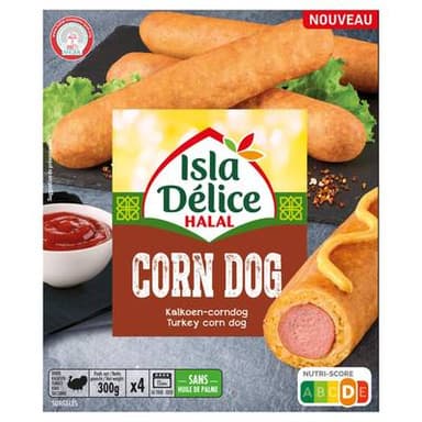 Isla Délice Corn dog de dinde, 300g