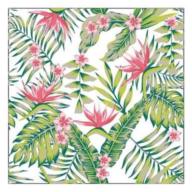 ACTUEL Serviette Papier 33x33cm Paradise Flower, 20 serviettes