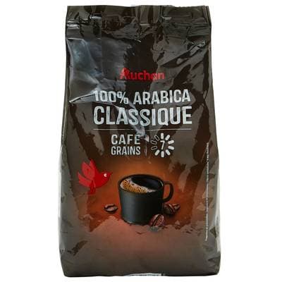 Auchan Café en grain 100% Arabica, 500g