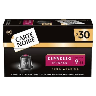 Carte Noire Capsules de café Espresso Intense n°9 compatibles Nespresso, 30 capsules