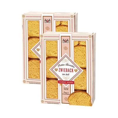 Albert Ménès Petites biscottes suisses au lait, Lot de 2x165g