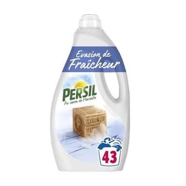 Persil Lessive Liquide Evasion de Fraîcheur au Savon de Marseille, 1,8L
