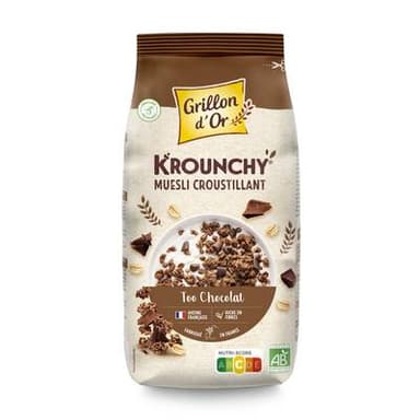 Grillon Or Krouchy Too Choco BIO, 500g