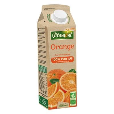 Vitamont Pur jus d'orange bio, 1L