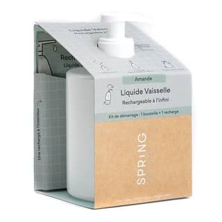 Spring Liquide vaisselle rechargeable Amande, 2 pièces