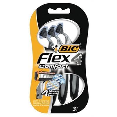Bic Rasoirs jetables à tête pivotante Flex 4, 3 pièces