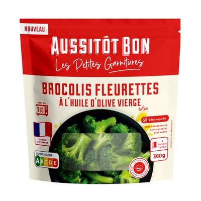 Aussitôt Bon Brocolis en Fleurette à l'Huile d'Olive Vierge, 3x120g