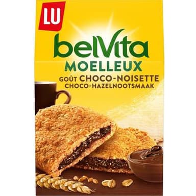 Belvita Biscuits petit déjeuner moelleux goût choco-noisettes, 250g
