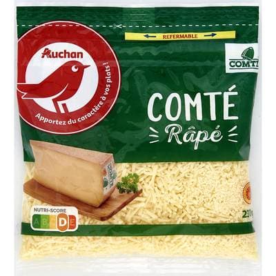Auchan Comté râpé AOP, 230g