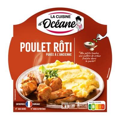 La Cuisine d'Océane Poulet Rôti et Purée à l'Ancienne, 300g