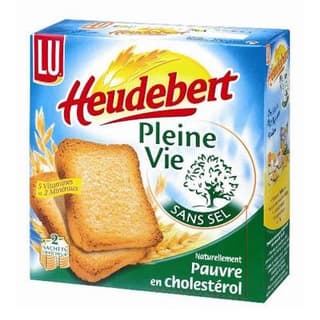 Heudebert Biscottes sans sel, 34 tranches, 300g