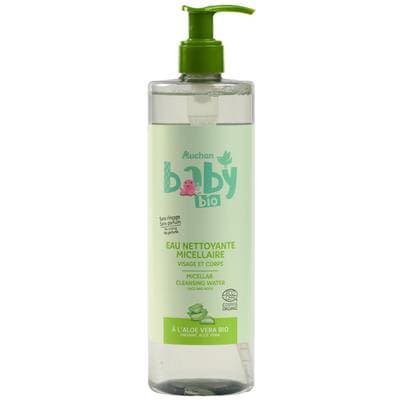 Auchan Baby Bio Eau nettoyante micellaire bio, 500ml