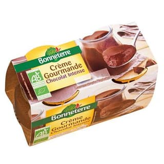 Bonneterre Crème chocolat intense bio, 2x120g