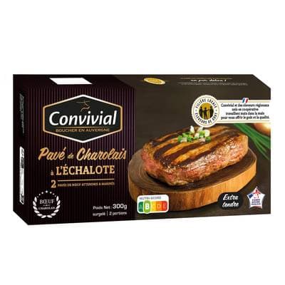 Convivial Pavé de Charolais VBF à l'échalote, 2x150g