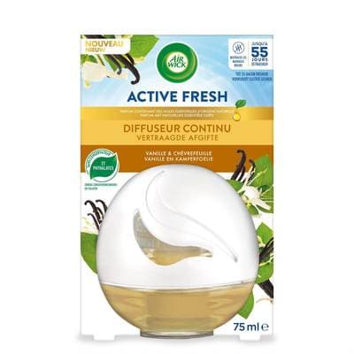 Air Wick Diffuseur continu désodorisant Active Fresh Vanille, 75ml