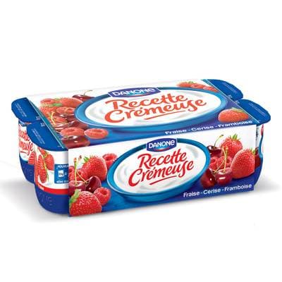 Danone Yaourts crémeux fruits rouges, 8x125g