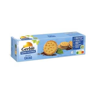 Gerblé Sans Sucres 12 Fourrés cacao sans sucres, 185g