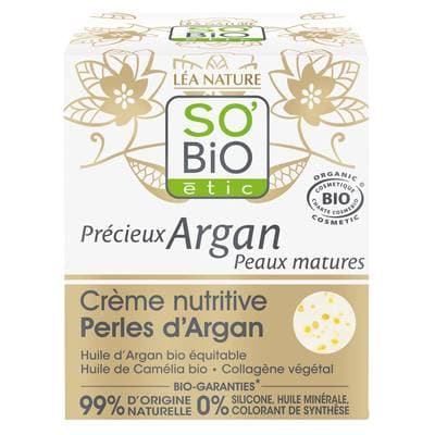 SO'BIO ETIC Crème de jour nutritive Perles d'Argan, 50ml