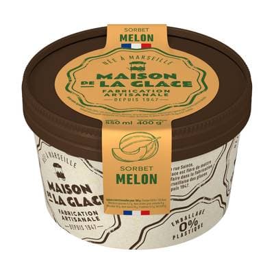 Maison de la Glace Sorbet artisanal Melon, 400g