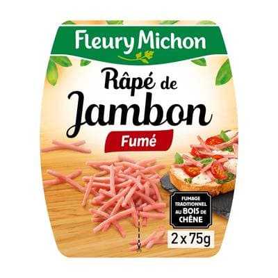 Fleury Michon Râpé de jambon fumé, 2x75g