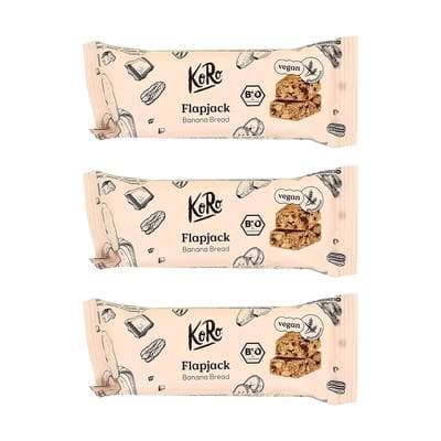 Koro Barre d'avoine saveur banana bread bio, Lot de 3x60g