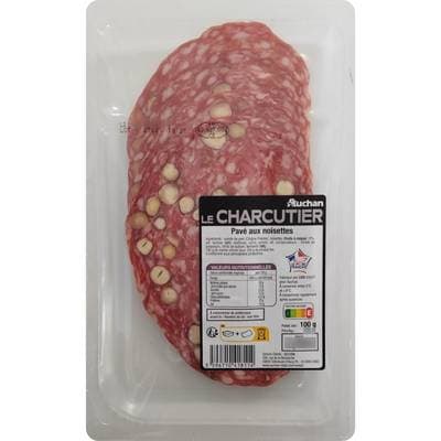 Auchan Le Charcutier Pavé aux Noisettes Tranché, 5 tranches - 100g