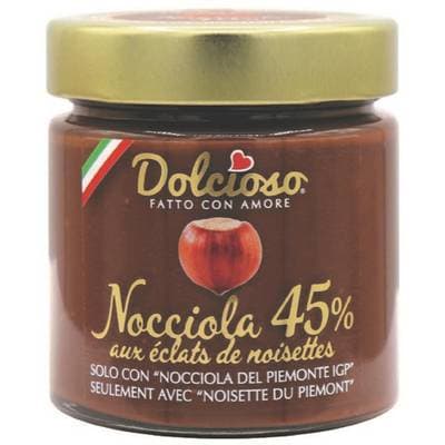 Dolcioso Pâte à tartiner aux éclats de noisettes IGP - Crema Nocciola 45%, 200g