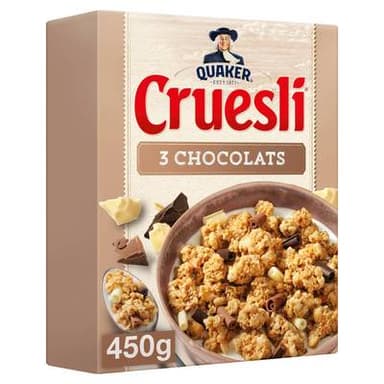 Quaker Cruesli 3 chocolat, 450g