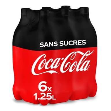 Coca-Cola Sans sucres, 6x1,25L