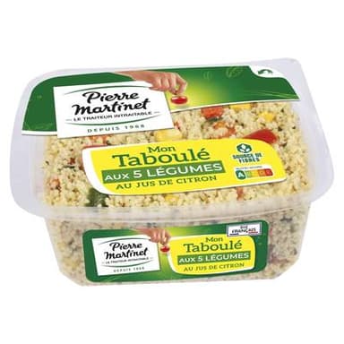 Pierre Martinet Taboulé Aux 5 Légumes et Jus de Citron, 300g