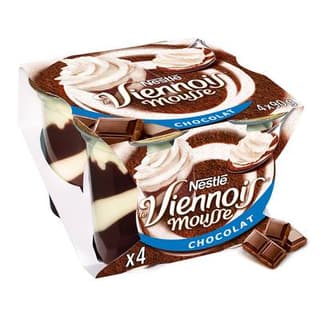 Viennois Mousse liégeoise chocolat, 4x90g