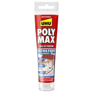 Uhu Tube de colle mastic extra fort invisible, 165g