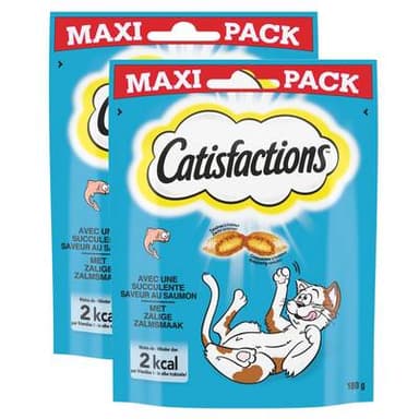 Catisfactions Friandises Saumon pour chat et chaton, Lot de 2x180g