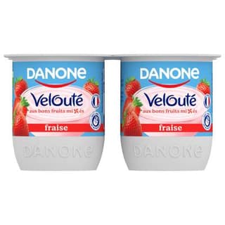Velouté Fruix Yaourts brassés aux fraises, 4x125g
