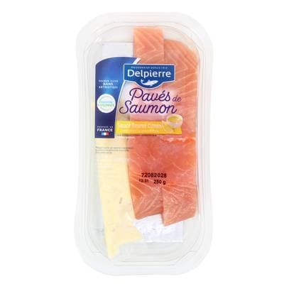 Delpierre Pavés de Saumon et sa Sauce Beurre Citron, 250g