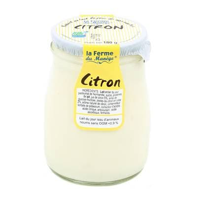 La Ferme du manège Yaourt Citron au lait entier, 180g
