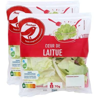 Auchan Coeur de Laitue, Lot de 2x70g