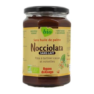 Rigoni di Asiago Pâte à tartiner cacao et noisettes Nocciolata sans lait bio, 650g