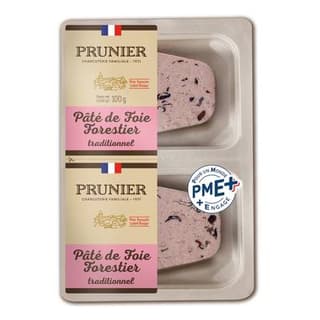 Prunier Pâté de Foie Forestier Traditionnel, 2 tranches - 100g