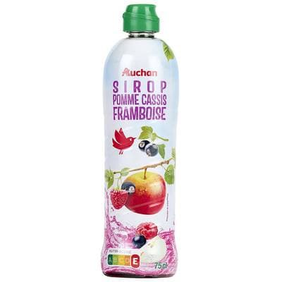 Auchan Sirop pomme cassis framboise, 75cl