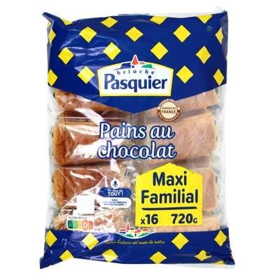 Pasquier Pains au Chocolat et au Levain, 16 pains - 720g