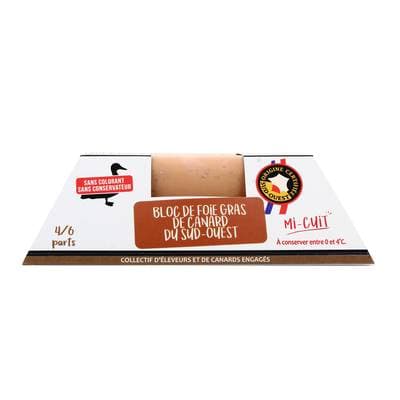 Terroir de Caractère Bloc de Foie Gras de Canard IGP Sud-Ouest, 5/8 parts - 250g