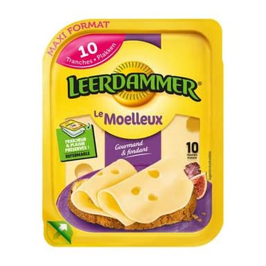 Leerdammer Fromages en tranches, 250g, 10 tranches