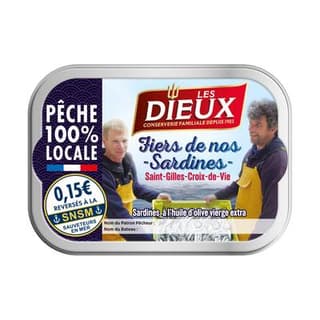 Les Dieux Sardines à l'Huile d'Olive Vierge - Fiers de nos Sardines en conserve, 115g