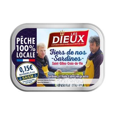 Les Dieux Sardines à l'Huile d'Olive Vierge - Fiers de nos Sardines, 115g