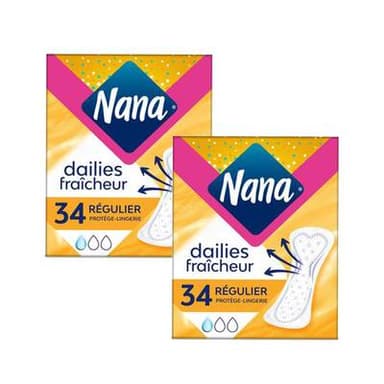 Nana Protège-slips fraîcheur quotidienne, Lot de 2x34 pièces