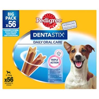 Pedigree Dentastix Daily Oral Care - Bâtonnets Hygiène Bucco-Dentaire pour petit chien x56, 880g