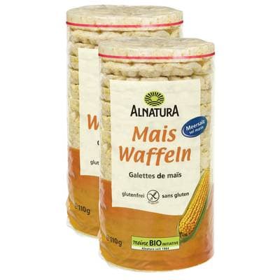 Alnatura Galette de maïs sel marin bio, Lot de 2x110g