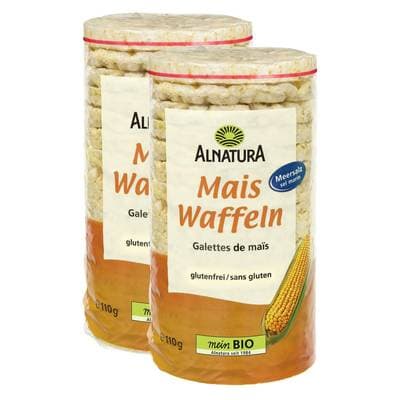 Alnatura Galette de maïs sel marin bio, Lot de 2x110g